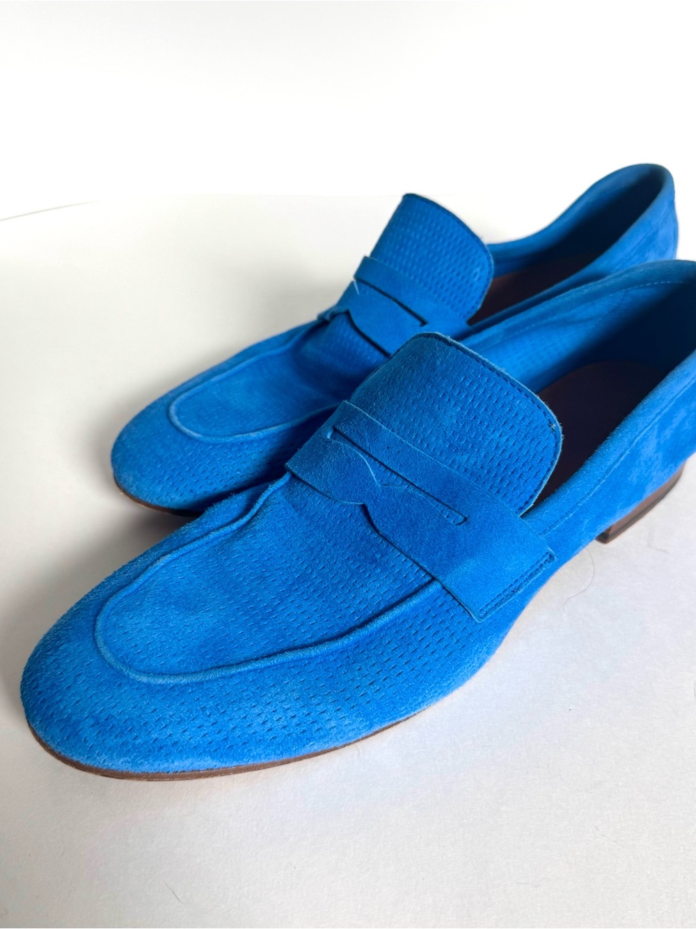 M. Gemi Sacca Donna Cobalt Blue Suede Loafers, US11/EU42, excellent condition